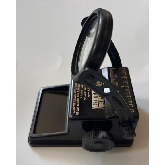 Vintage 1930s Roto-Gage Stamp Collector Measuring Device, Read Amazing History! - Picture 3 of 11